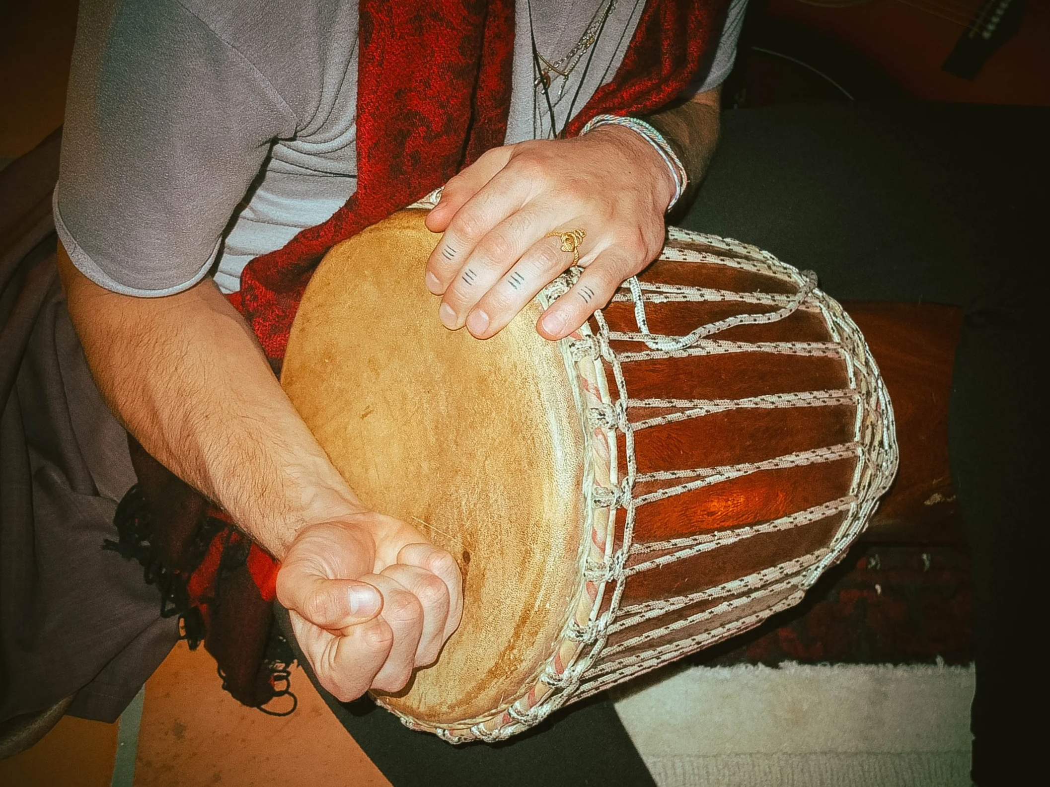 Jamming on a drum