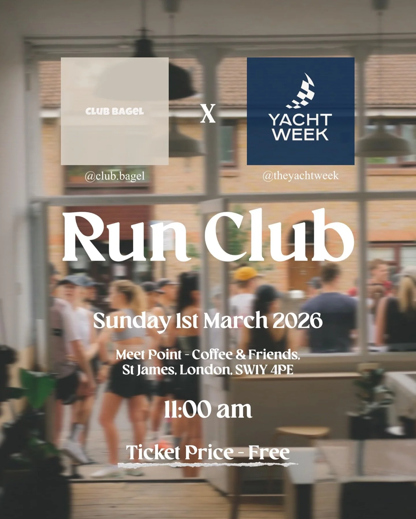 We are excited to announce that we are collaborating with @theyachtweek to host their Sunday Run Club, as part of their 20th Anniversary Party weekend! 🏃🏻&zwj;♂️ 

We will also be providing a selection of our healthy bagels to enjoy after the light