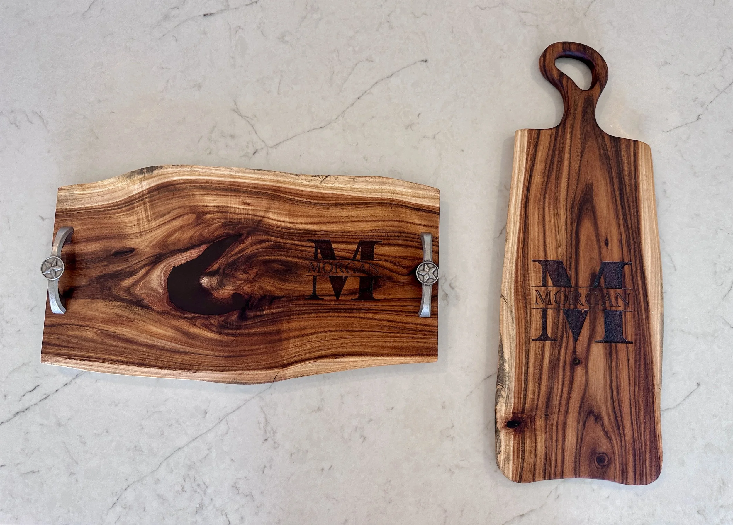 Serving and Charcuterie set made from African Acacia.
