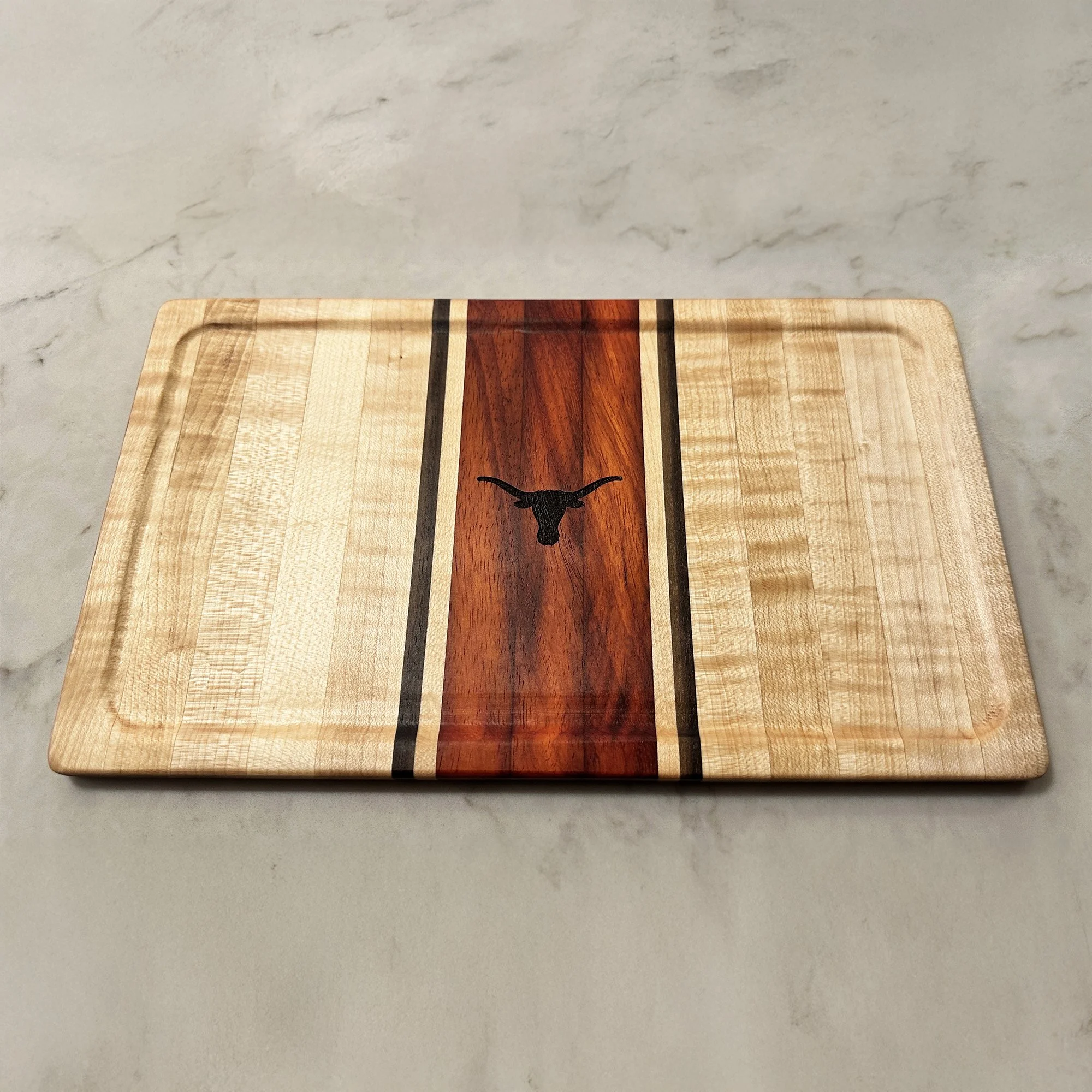 University of Texas valet from Maple, Walnut, and African Padauk.