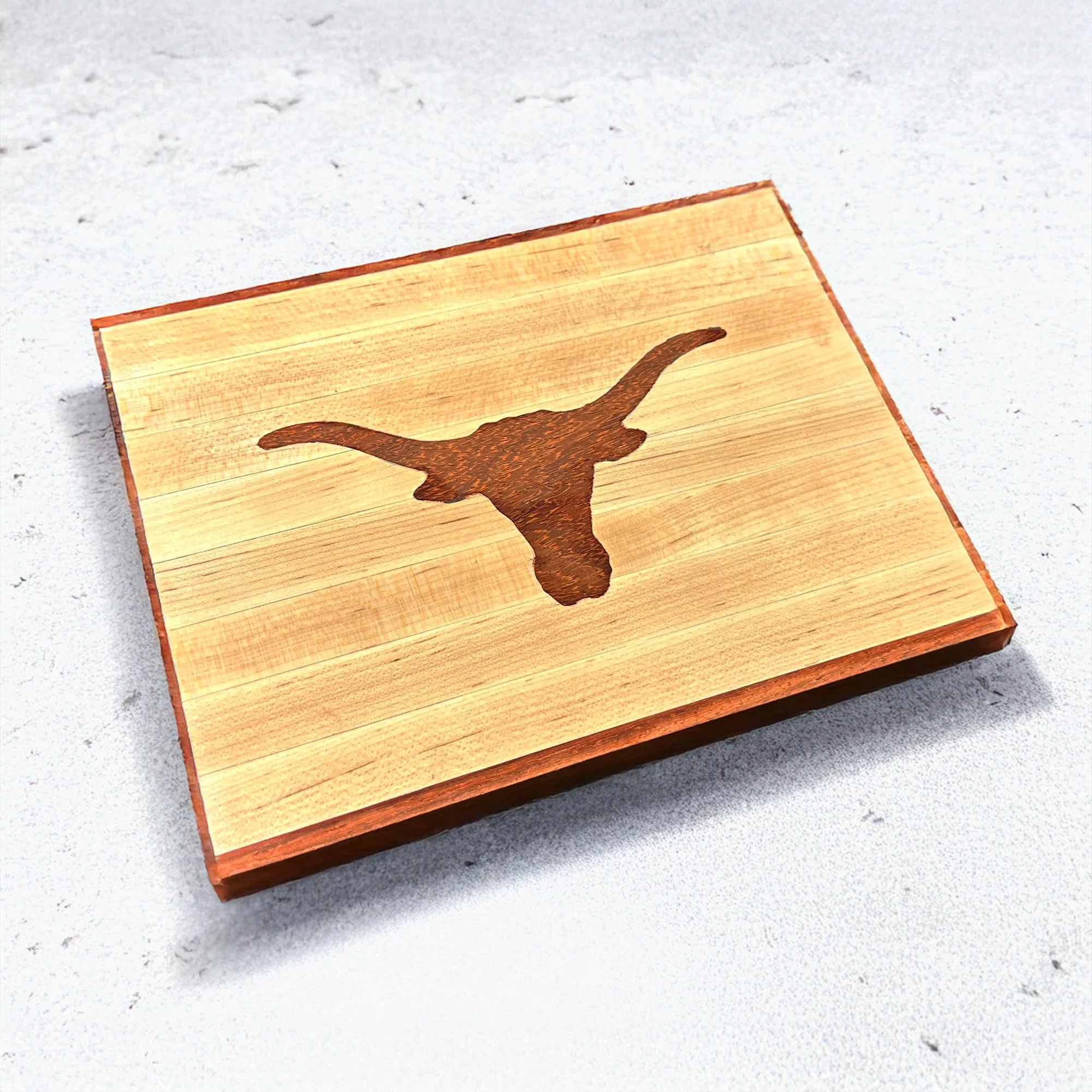 Decorative Longhorn inlay board - 12 x 8 x 1.