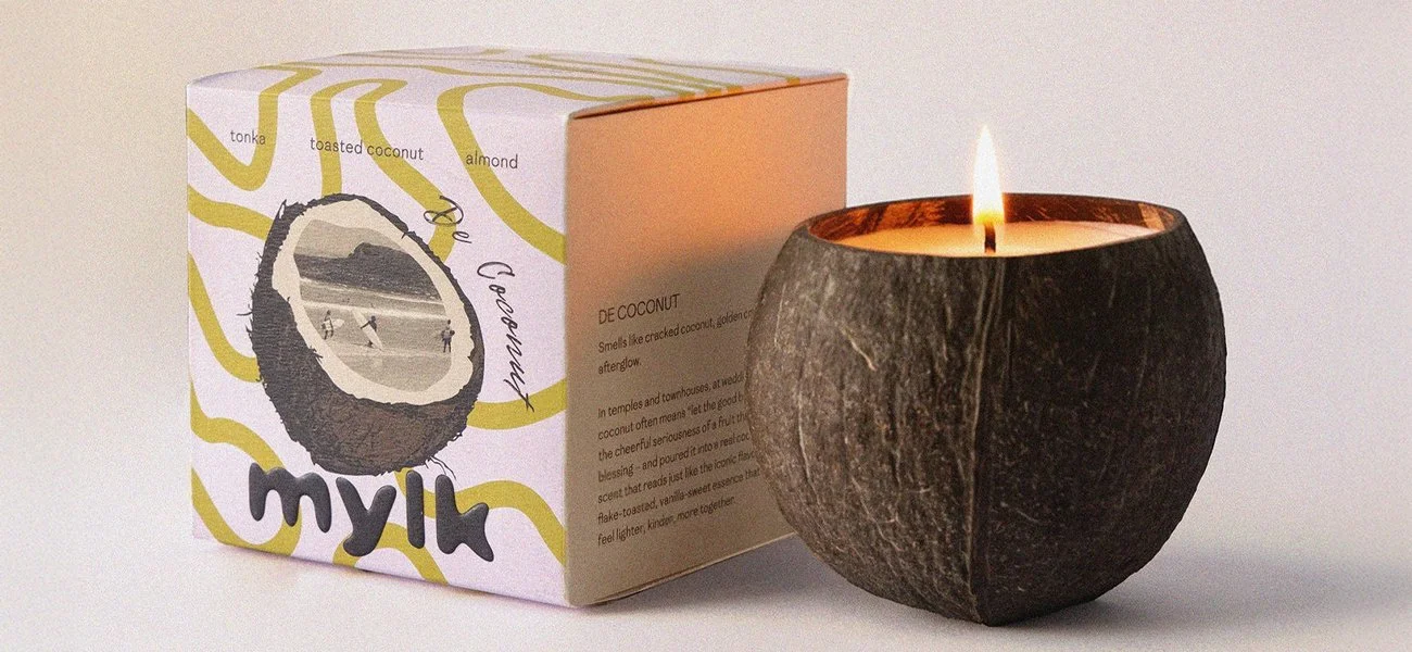 Scented candle by Mylk