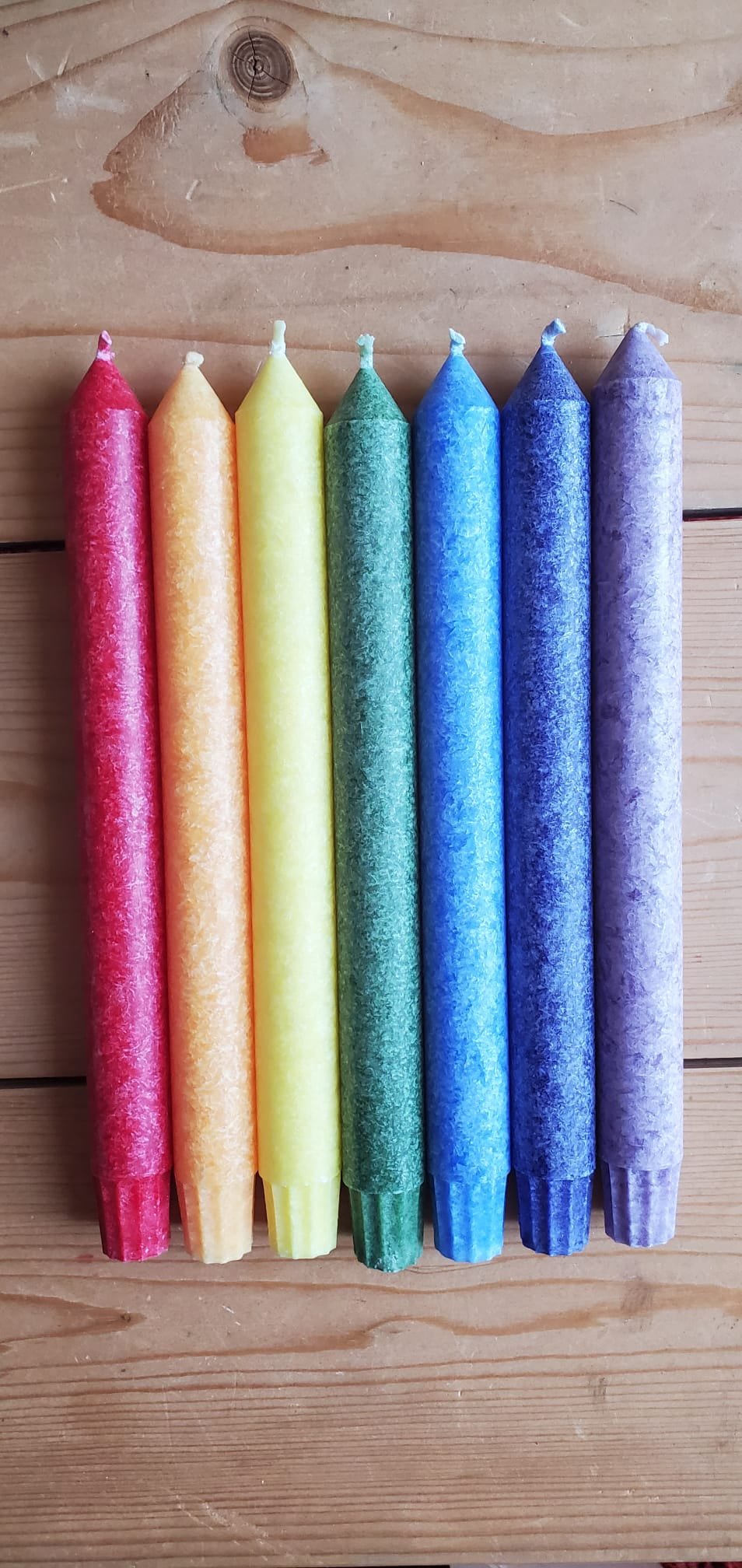 Bougie chandelle parfumée - lot 7 chakras