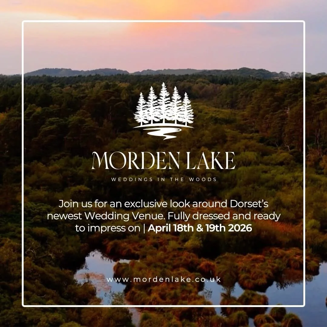🦢 Be the first to experience @mordenlake in all its glory as we deliver our very first open days at Dorset&rsquo;s newest Wedding venue. &hearts;️ 

Set within a secluded lakeside woodland, Morden Lake is a place of stillness, beauty and quiet roman