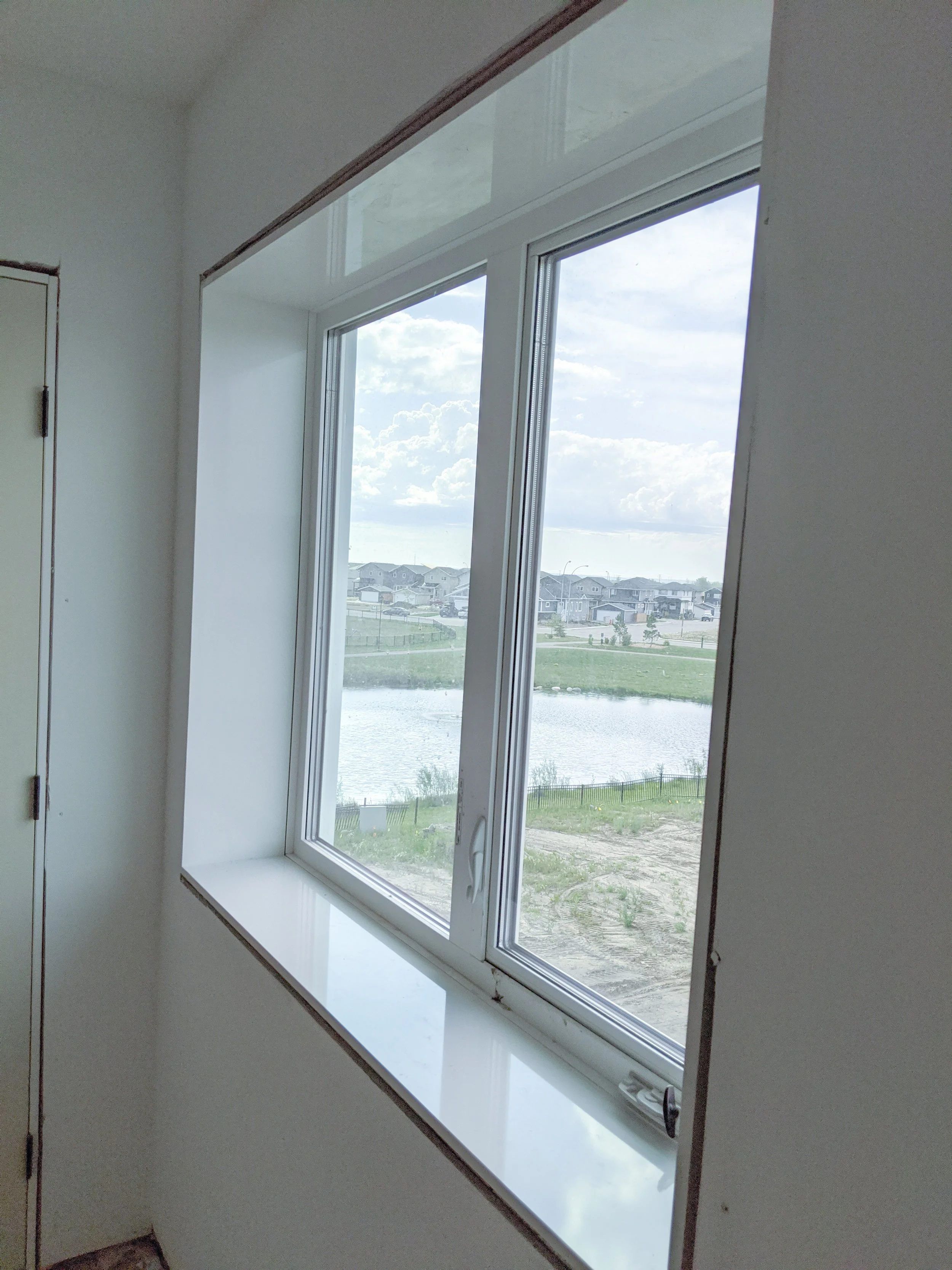 Window finished with a PVC Window Jamb Extension