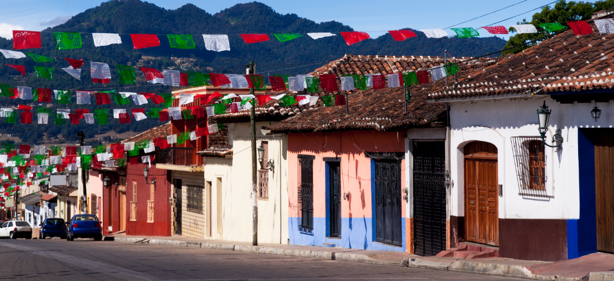 Het bergdorp van San cristobal de las casas