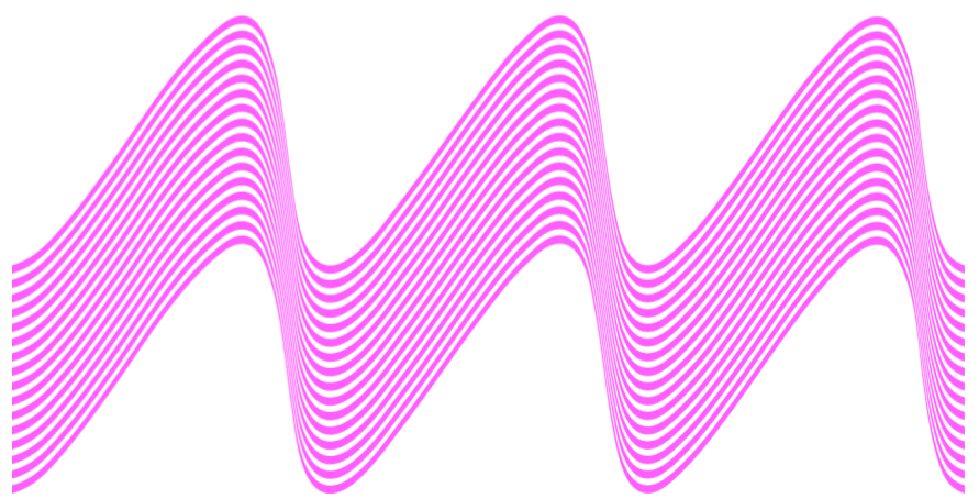 Pink waveform pattern on a black background.