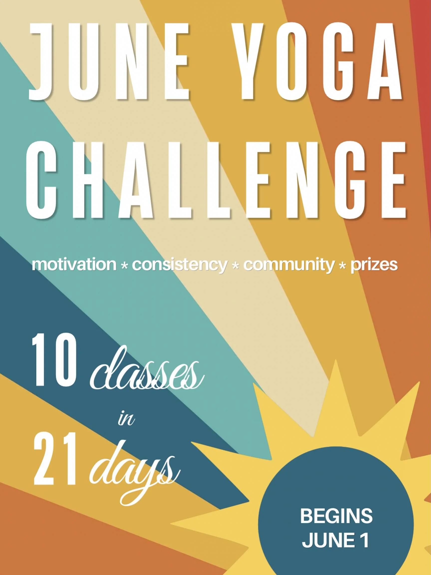 💛💛💛

JUNE YOGA CHALLENGE STARTS TOMORROW!

Show up for yourself, show up for your community. 

Link in bio to sign up.