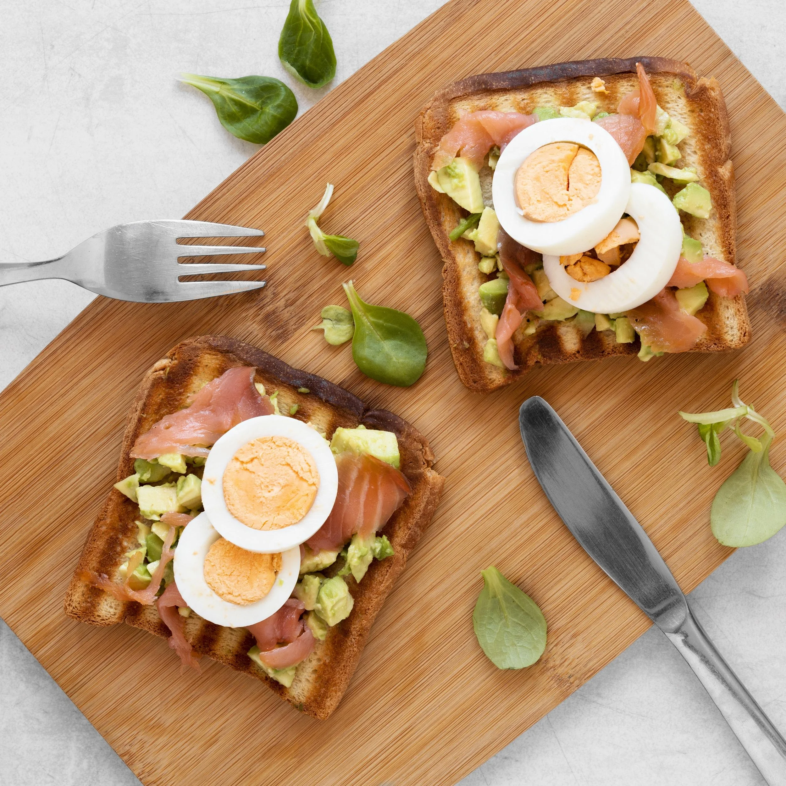 Boiled Eggs &amp; Smoke Salmon Toast