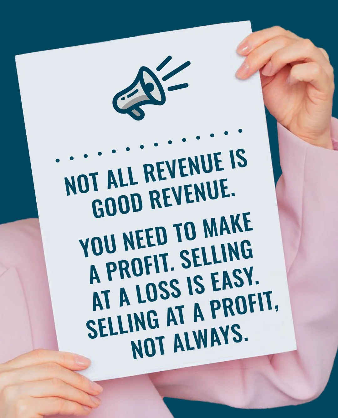 CLIENT: "But I've got really healthy revenue!"
DONNA: "That's super. But what's your profit?" 
🤯
This one is a basic, but it's not always obvious. 
Need this kind of clarity? Give us a call.