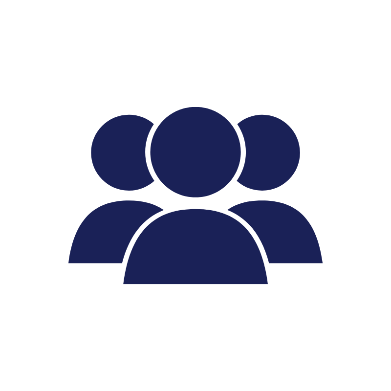 Icon of three people representing a group or team.
