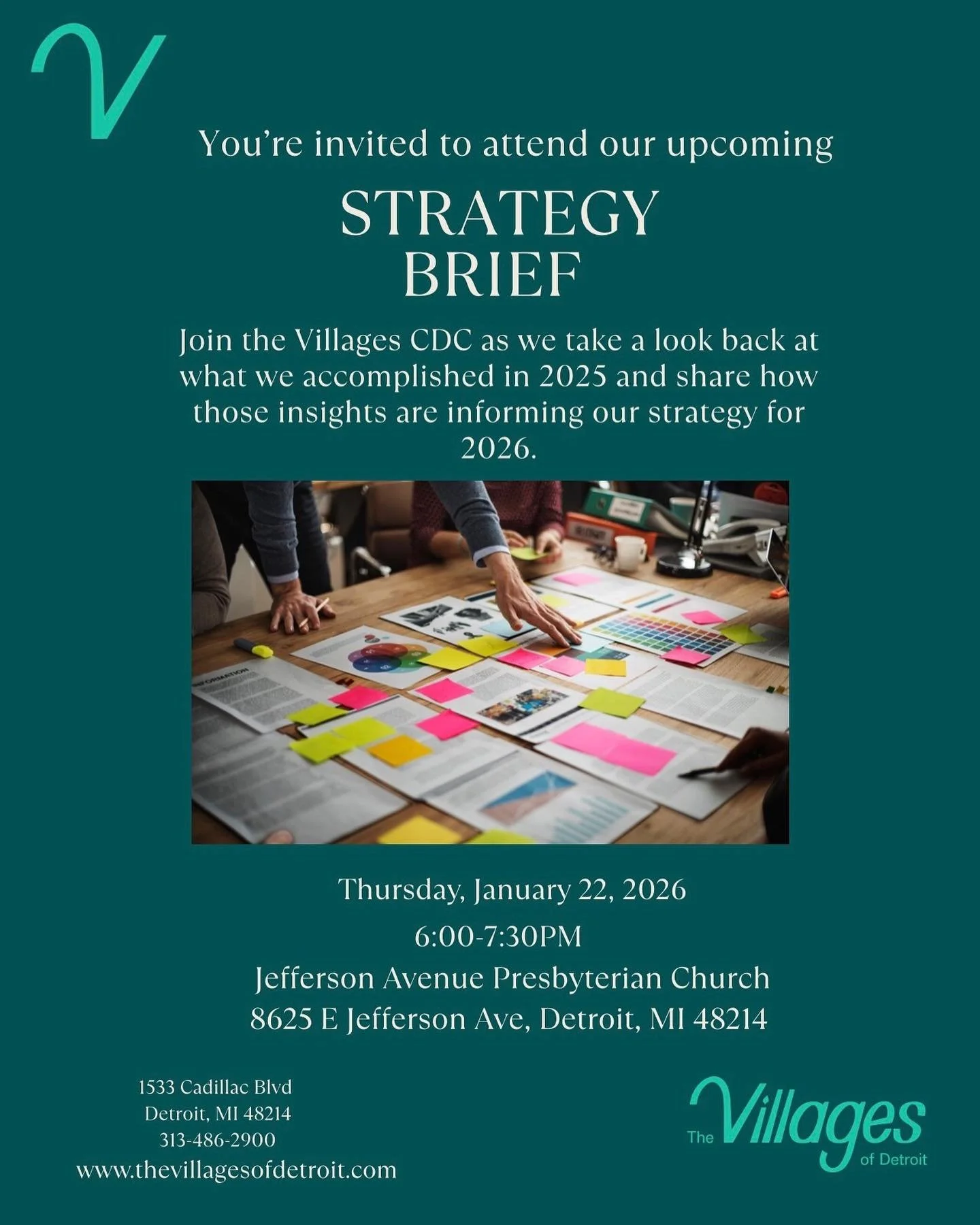 Happy New Year! 🎉
Let&rsquo;s kick off 2026 with the Villages CDC Strategy Brief Session! 
Join us tonight at 6:00 PM! As we reflect on what we accomplished in 2025 and share how those insights are shaping our strategy for 2026.
📍 Location:
Jeffers