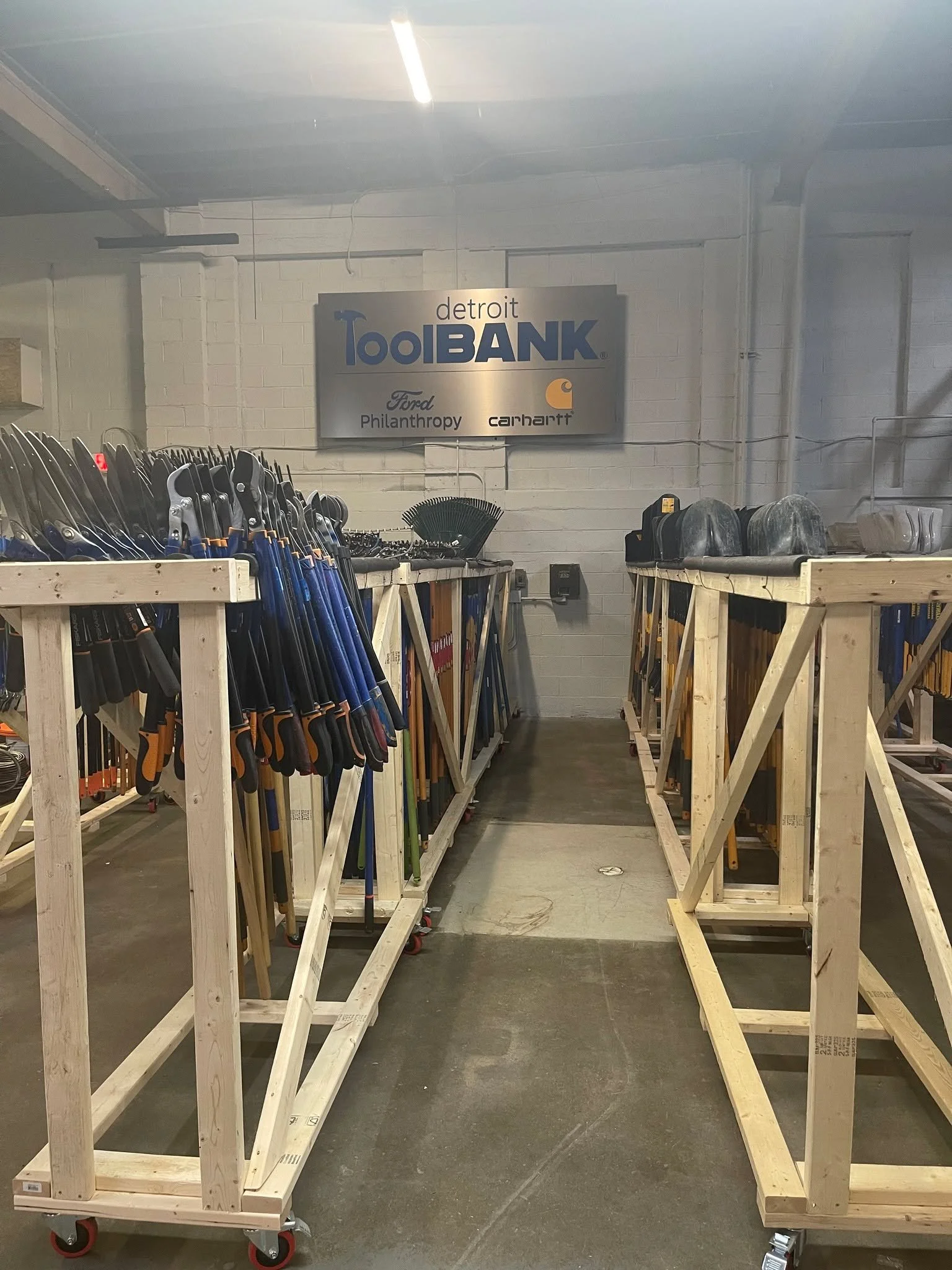 We were lucky to have advance access to the new Detroit Tool Bank for our Motor City Makeover cleanup in the Villages.  Huge props to Dave the executive director, for providing tools for neighborhood organizations at very low cost.  Another amazing n