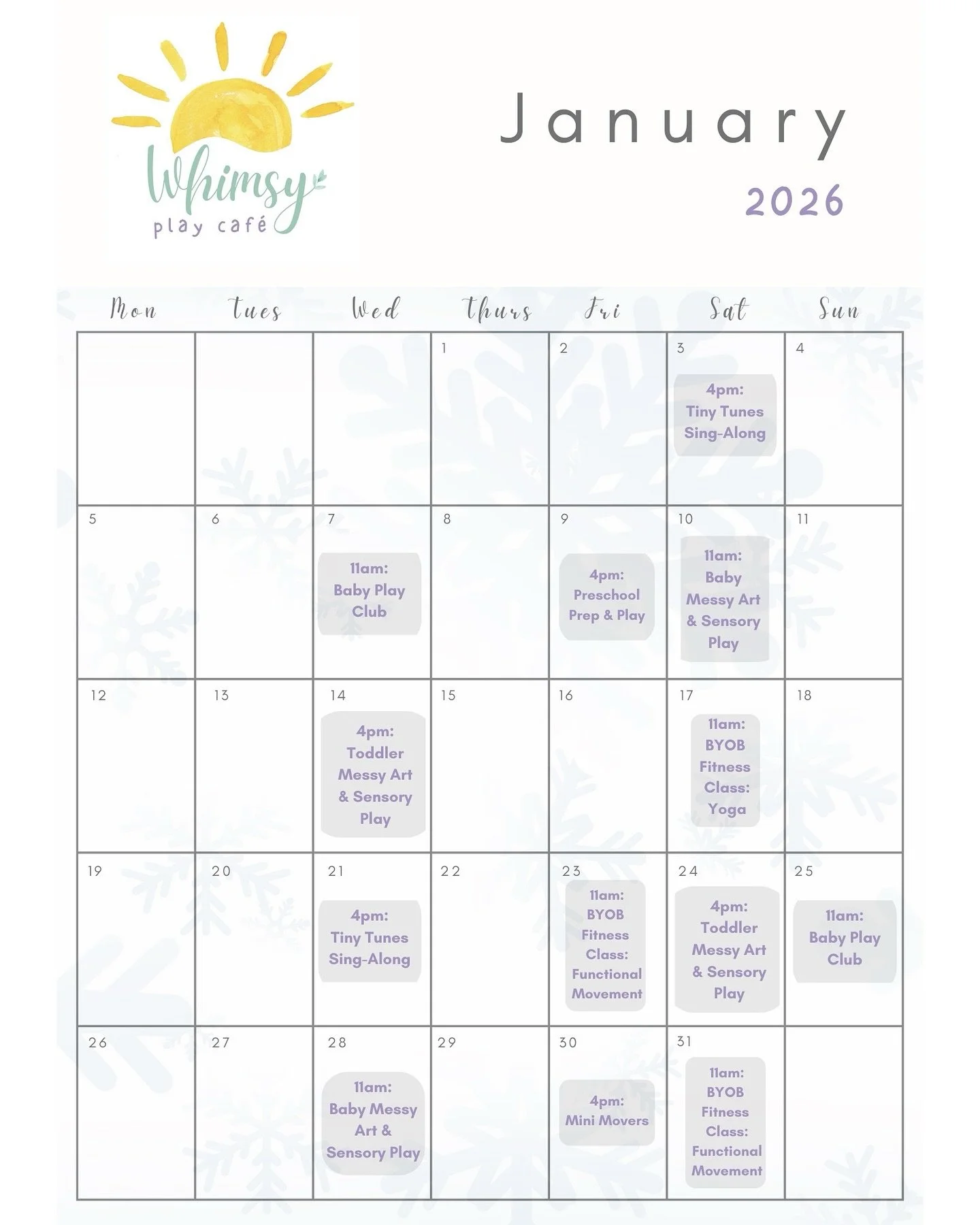 Can you believe 2026 is almost here?! 🎉🥂🥳 And with January nearly upon us, the January class calendar has now arrived! In January, you will have:

💪🏻 3 opportunities to work towards your &ldquo;new year, new me&rdquo; fitness goals with our Brin