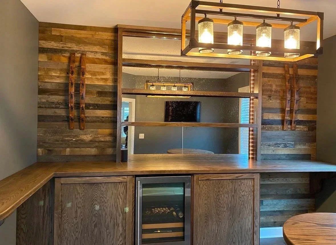 Whiskey inspired home bar