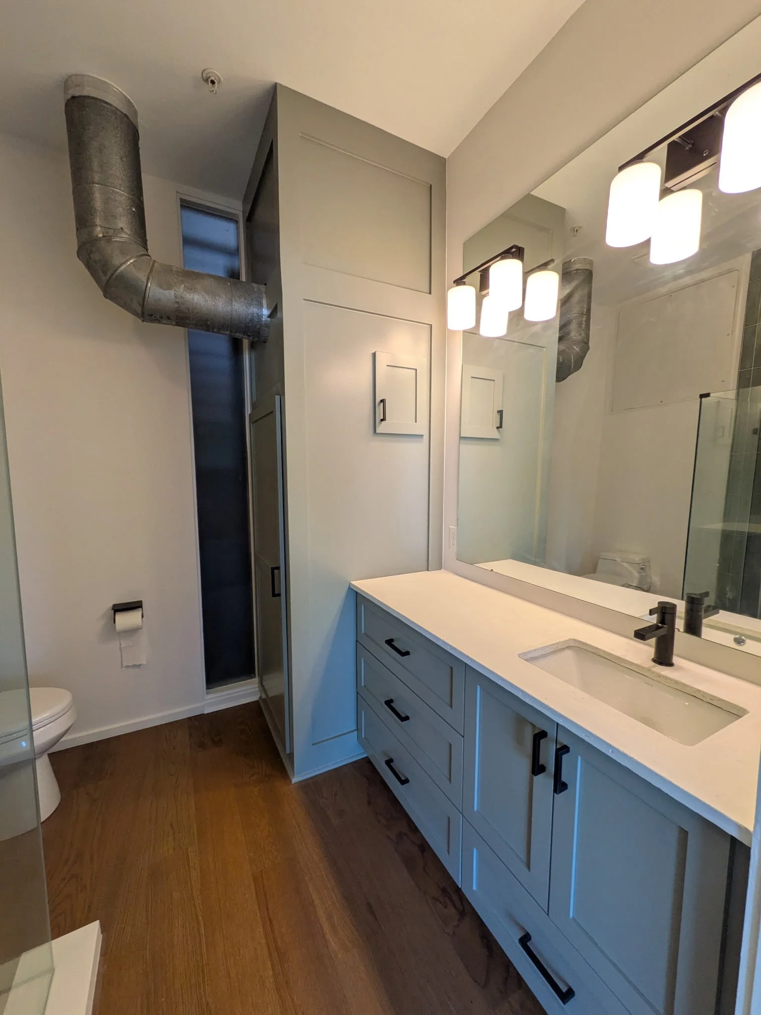 Vanity and utility area