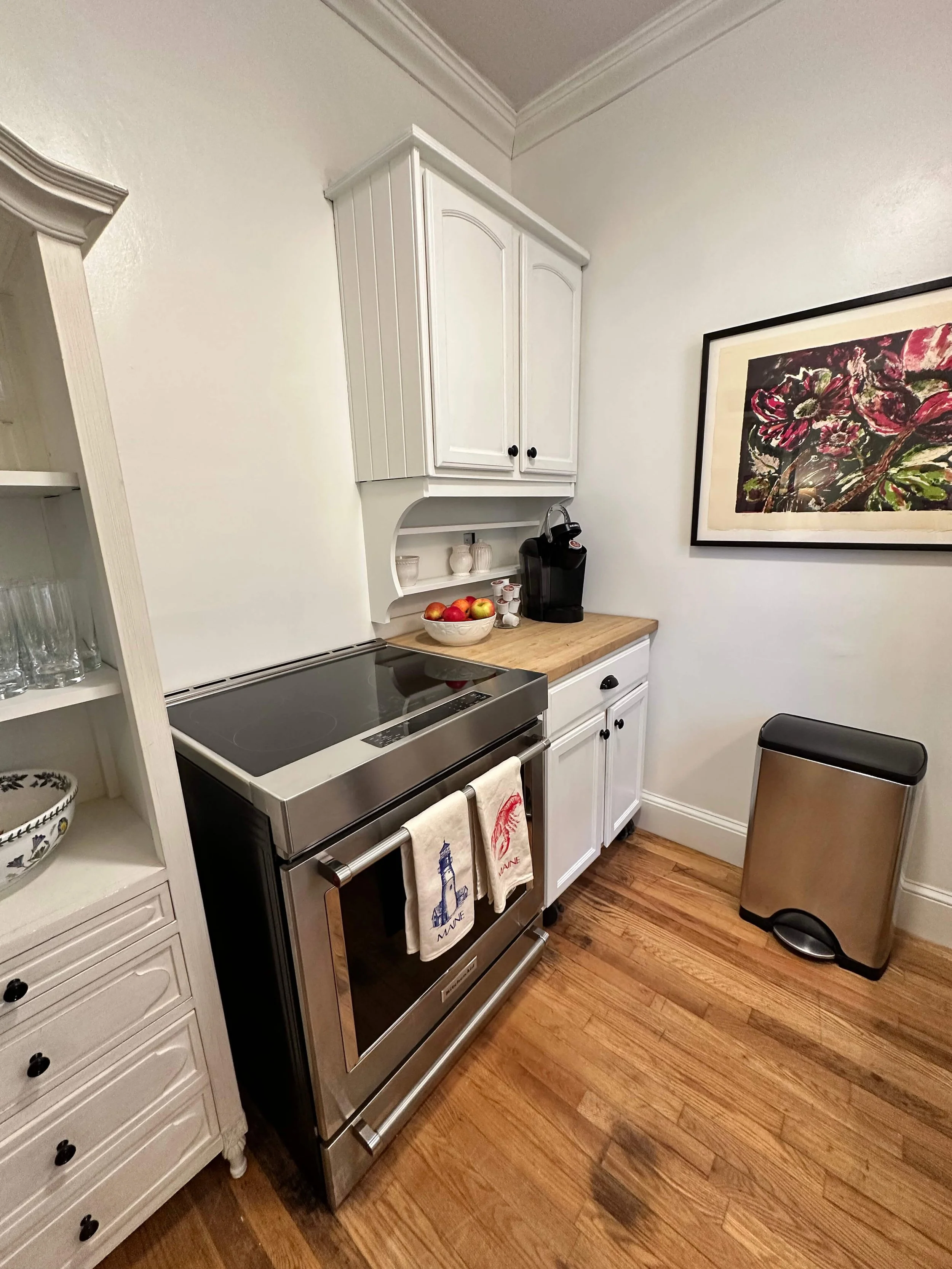 Kitchenette in Arden Cottage Historic Lakefront Vacation Home Belgrade Lakes Maine.jpg