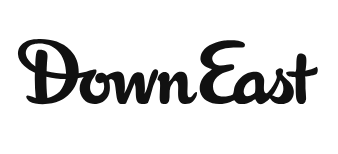 DownEast magazine's logo in script font with link to the June 2020 issue about La Posa Estate