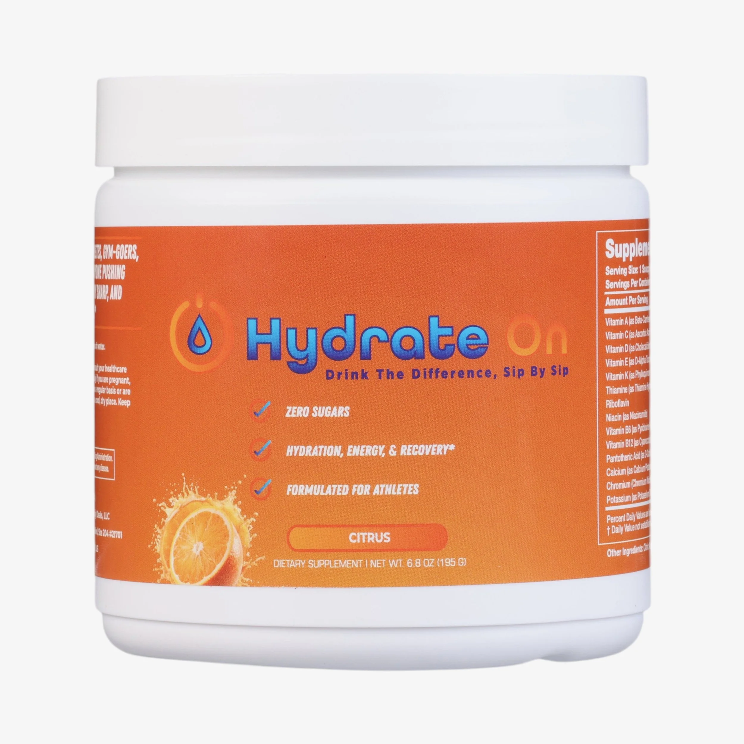 Hydrate On – Citrus Charge - 30 Servings