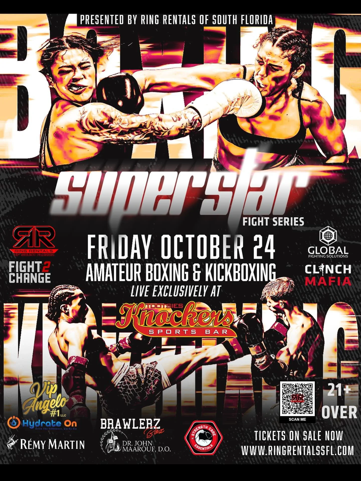 “Miami’s fight night just leveled up 🥊🔥 The #SuperstarSeries is going down at Tootsies — real fighters, real action, pro-size ring. Hydrate On will be there keeping everyone fueled & hydrated 💧 Don’t miss it!
Fuel your