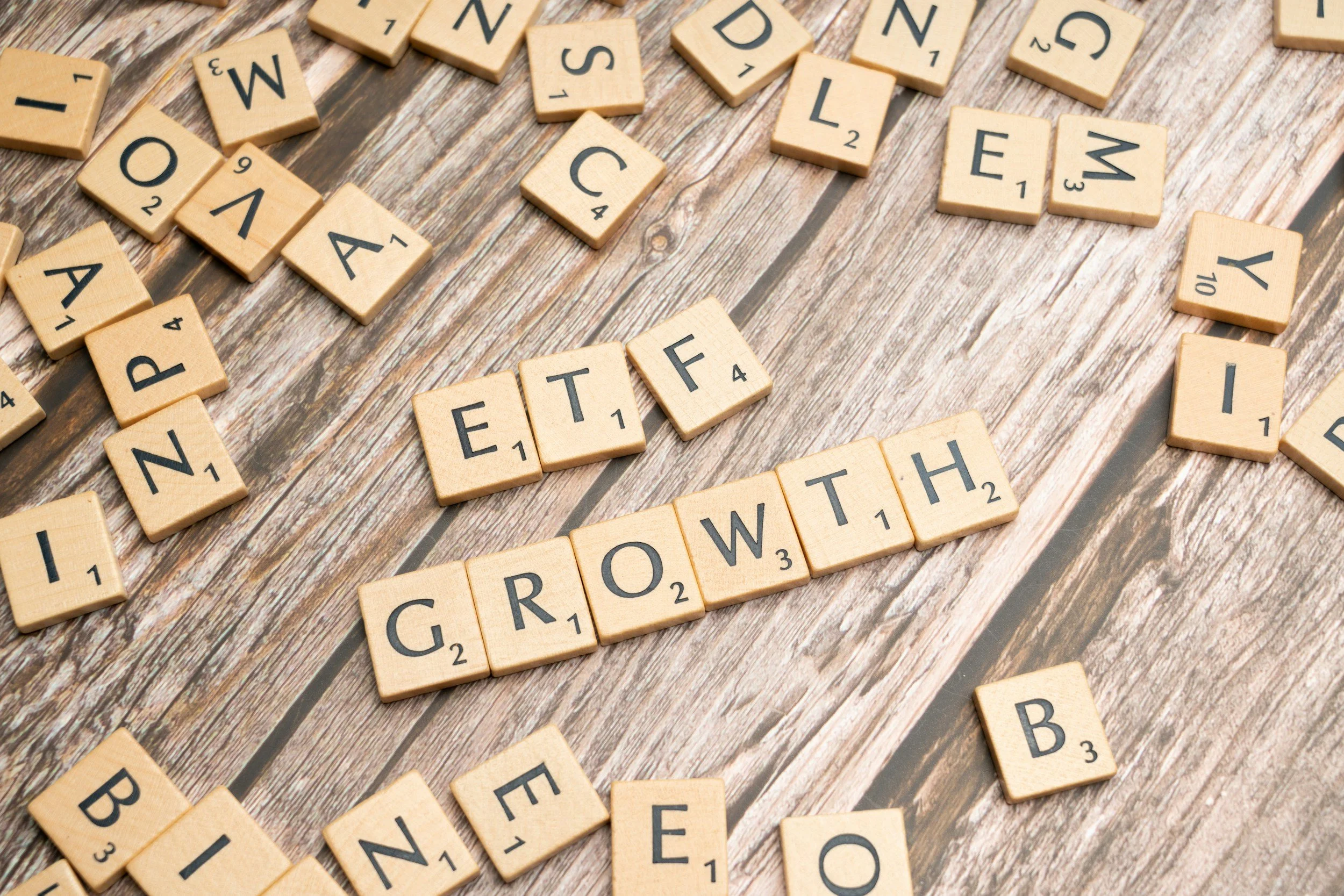 image of scrabble letters spelling out 'growth'