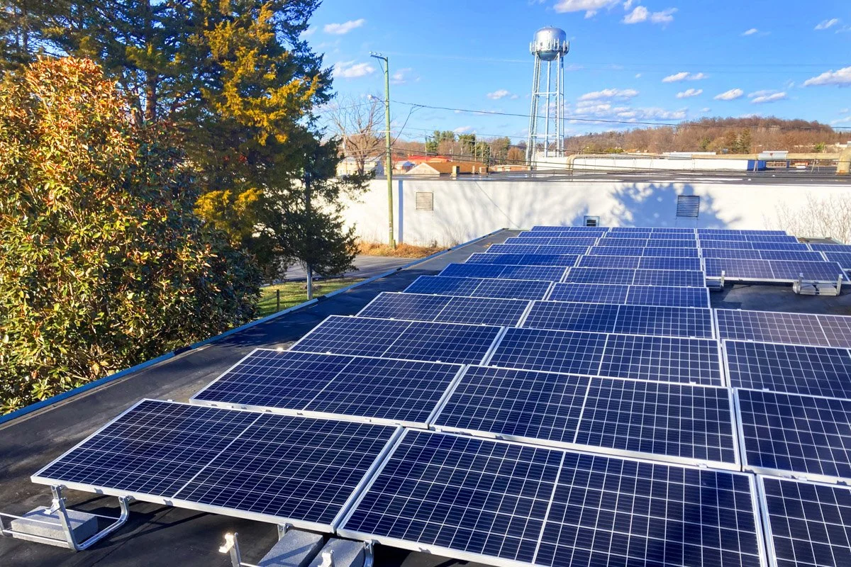 Commercial solar array.