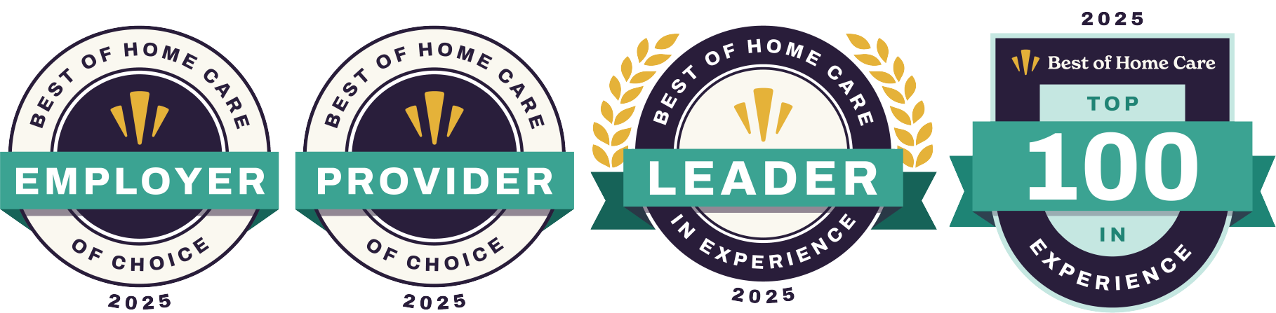 Best of Home Care and Top 100 in Experience 6 time winner nationally