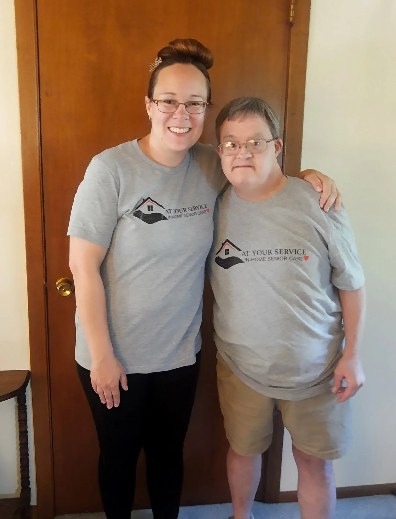 At Your Service In-Home Caregiver with a client.