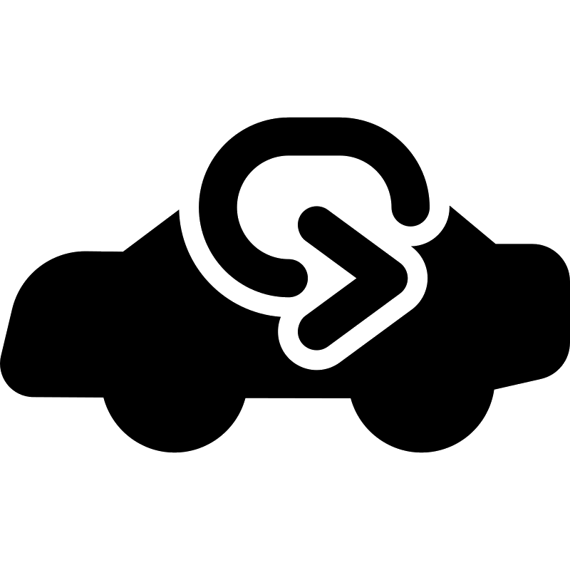 Icon of a car with a steering wheel.
