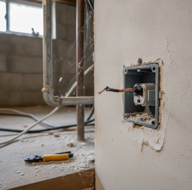 single pole circuit breaker switch in tripped position