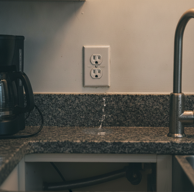 white GFCI outlet with test and reset buttons