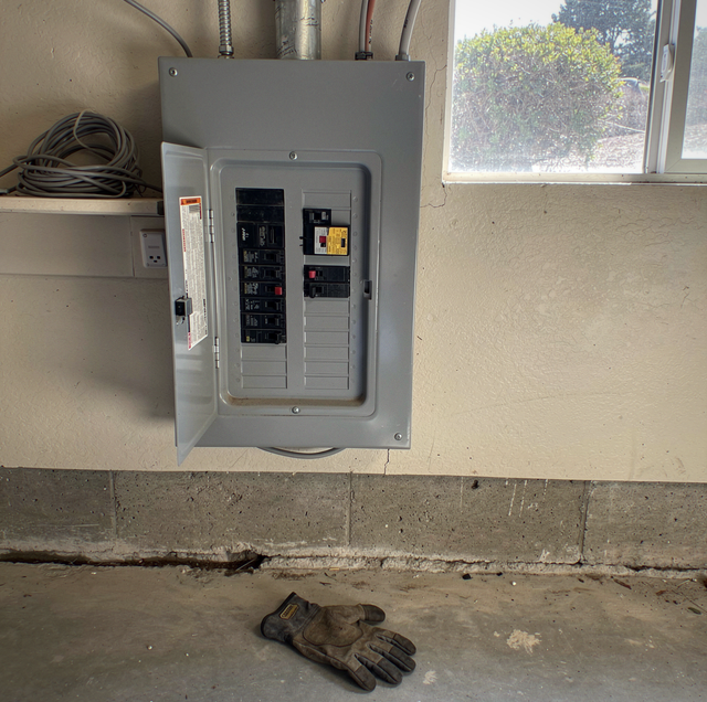 Portable generator connected to home breaker panel with interlock kit