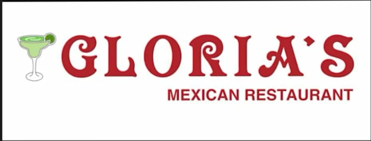 Logo for Gloria's Mexican Restaurant featuring a lime green margarita glass with a lime garnish.