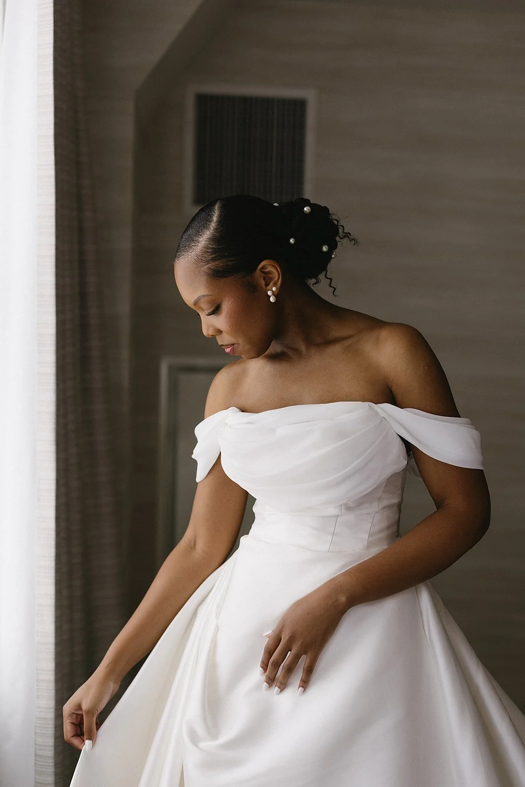 Black Bride Sleek Bun