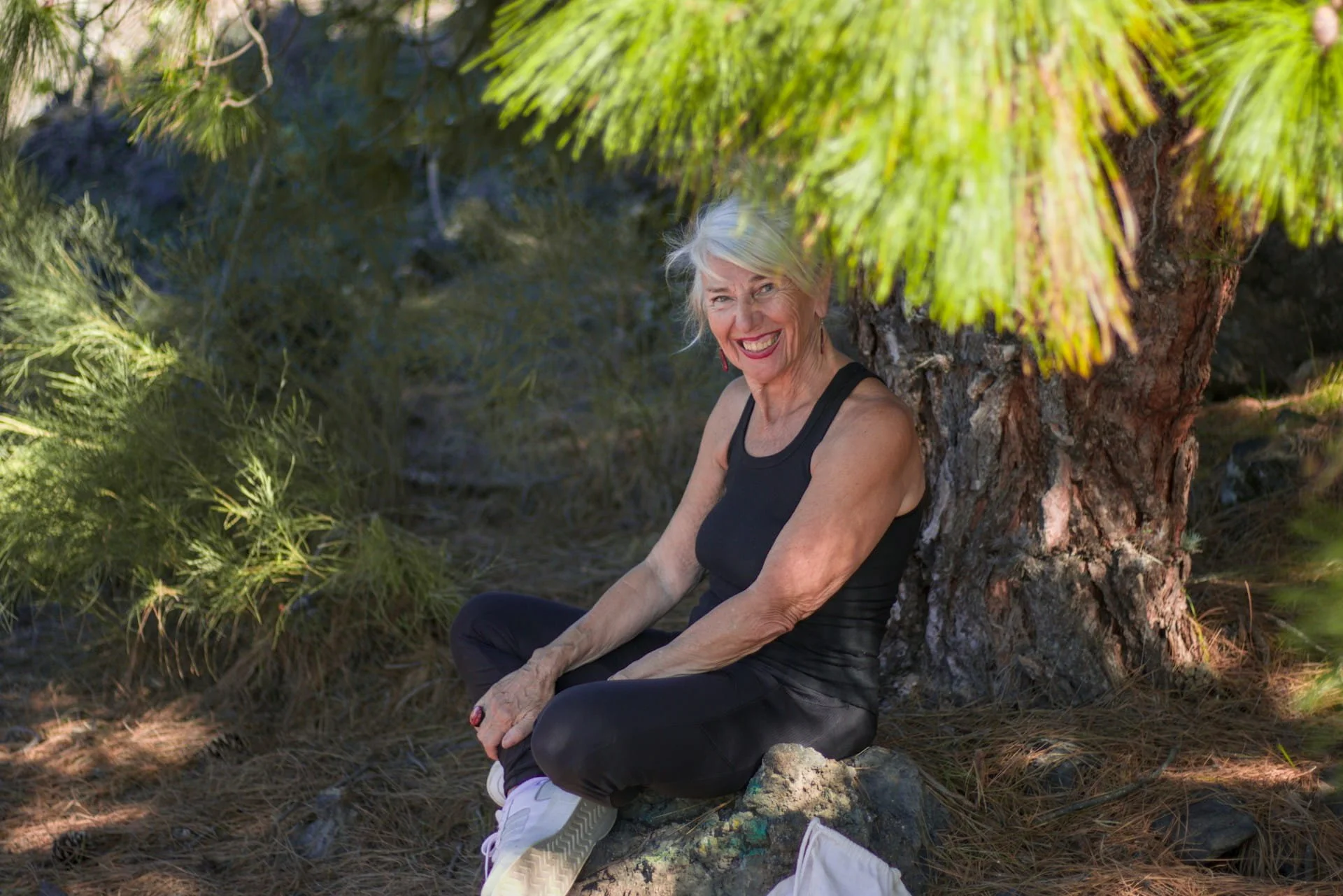 Woman staying active through strength and mobility for healthy aging