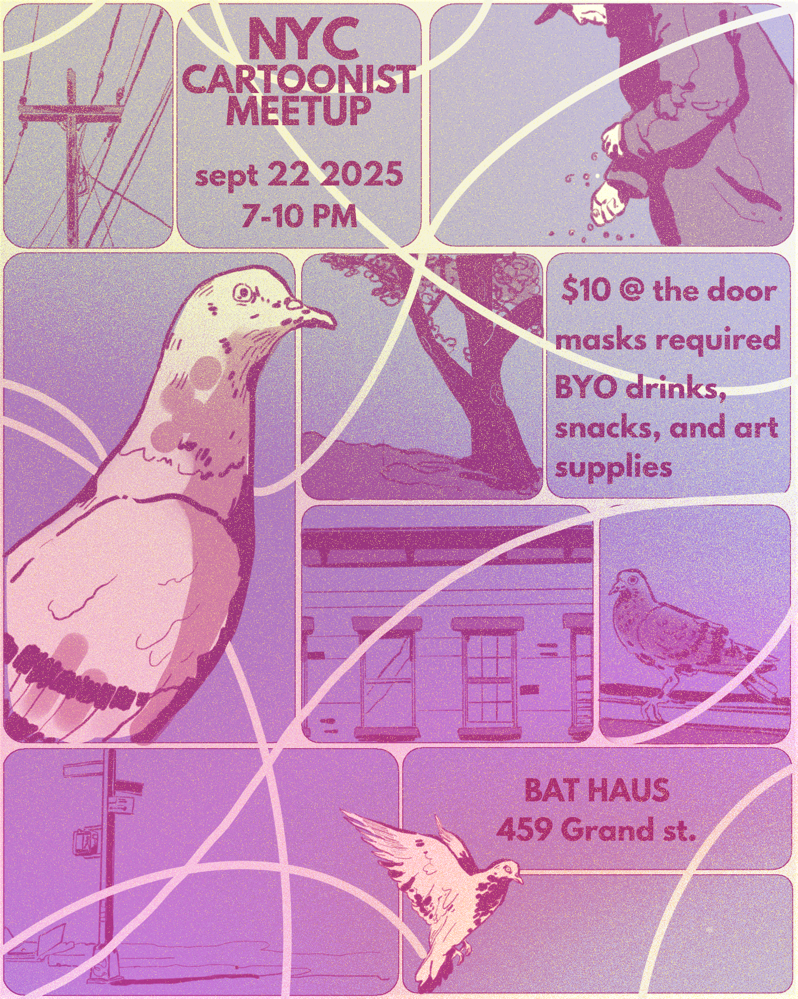 Poster for the New York Comics Meetup group 