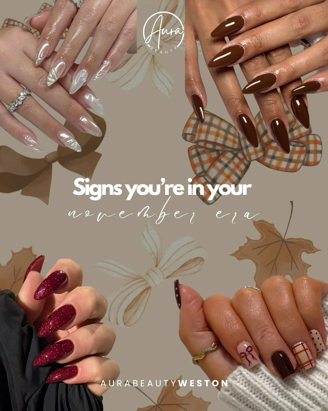 If this is you&hellip; welcome. November looks good on you. 🤎

Save this and send to your nail tech before your next appointment.