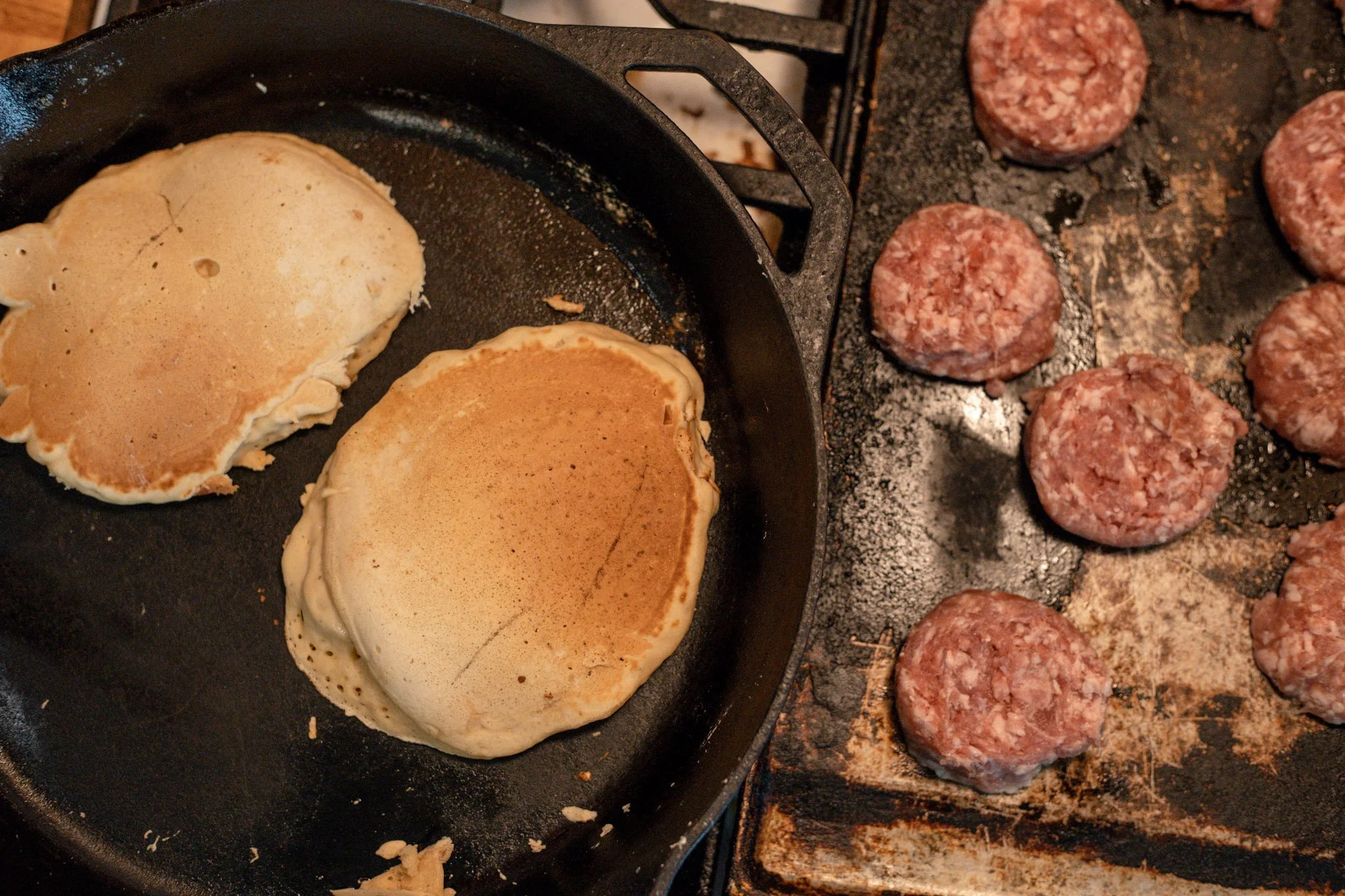 Homemade Buttermilk Pancakes (Using Fresh Buttermilk from Your Homemade Butter)