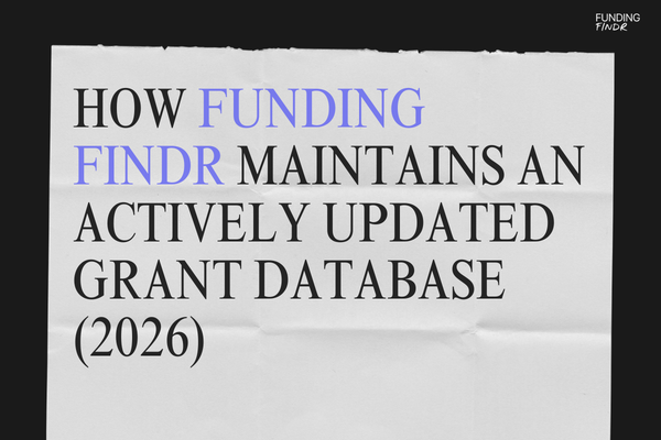 How Funding Findr Tracks and Updates Grant Opportunities (2026)