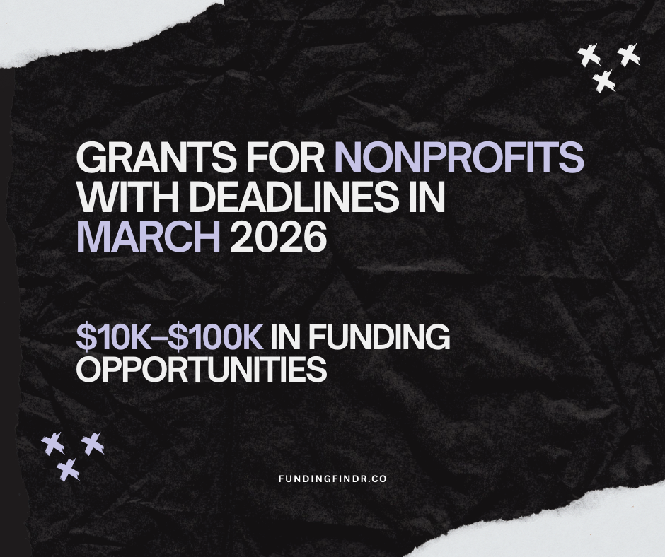 March 2026 Nonprofit Grants: $10K–$100K Funding Opportunities
