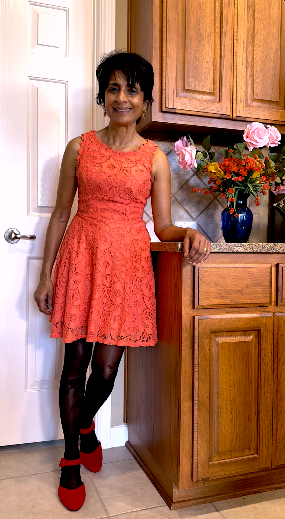 Asha Paul in her kitchen, author of The Blissful Mouthful Cookbook and The Wholeness Cookbook
