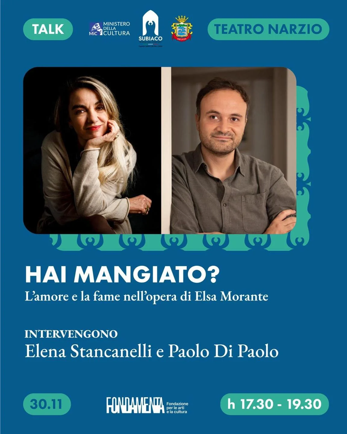 &ldquo;𝐇𝐚𝐢 𝐦𝐚𝐧𝐠𝐢𝐚𝐭𝐨?&rdquo;
𝐋&rsquo;𝐚𝐦𝐨𝐫𝐞 𝐞 𝐥𝐚 𝐟𝐚𝐦𝐞 𝐧𝐞𝐥𝐥&rsquo;𝐨𝐩𝐞𝐫𝐚 𝐝𝐢 𝐄𝐥𝐬𝐚 𝐌𝐨𝐫𝐚𝐧𝐭𝐞 💕

👉🏻 Continua la rassegna &ldquo;Bellissima. Elsa Morante&rdquo; promossa da Fondamenta - Fondazione per le Arti e 