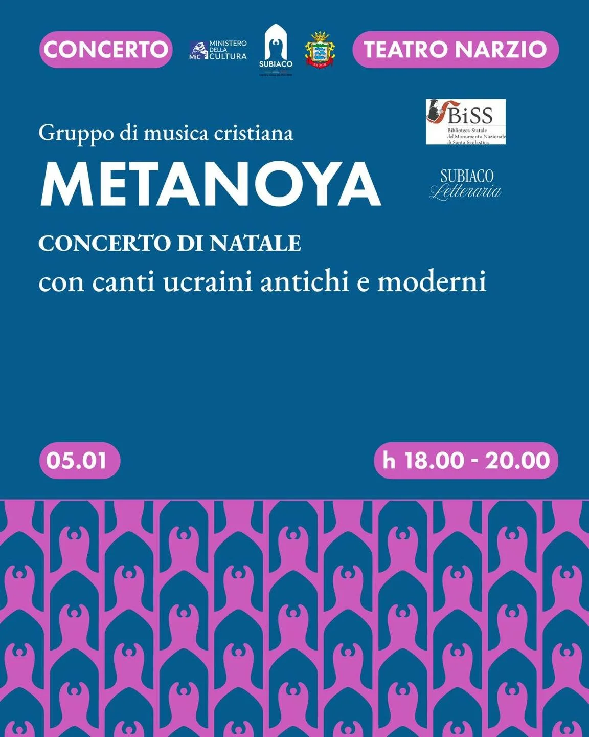 𝐔𝐧𝐢𝐬𝐜𝐢𝐭𝐢 𝐚 𝐧𝐨𝐢 𝐩𝐞𝐫 𝐮𝐧 𝐂𝐨𝐧𝐜𝐞𝐫𝐭𝐨 𝐬𝐩𝐞𝐜𝐢𝐚𝐥𝐞! 🎶

Un nuovo appuntamento imperdibile a cura della Biblioteca Statale del Monumento Nazionale di Santa Scolastica in collaborazione con l&rsquo;associazione Subiaco Letteraria!