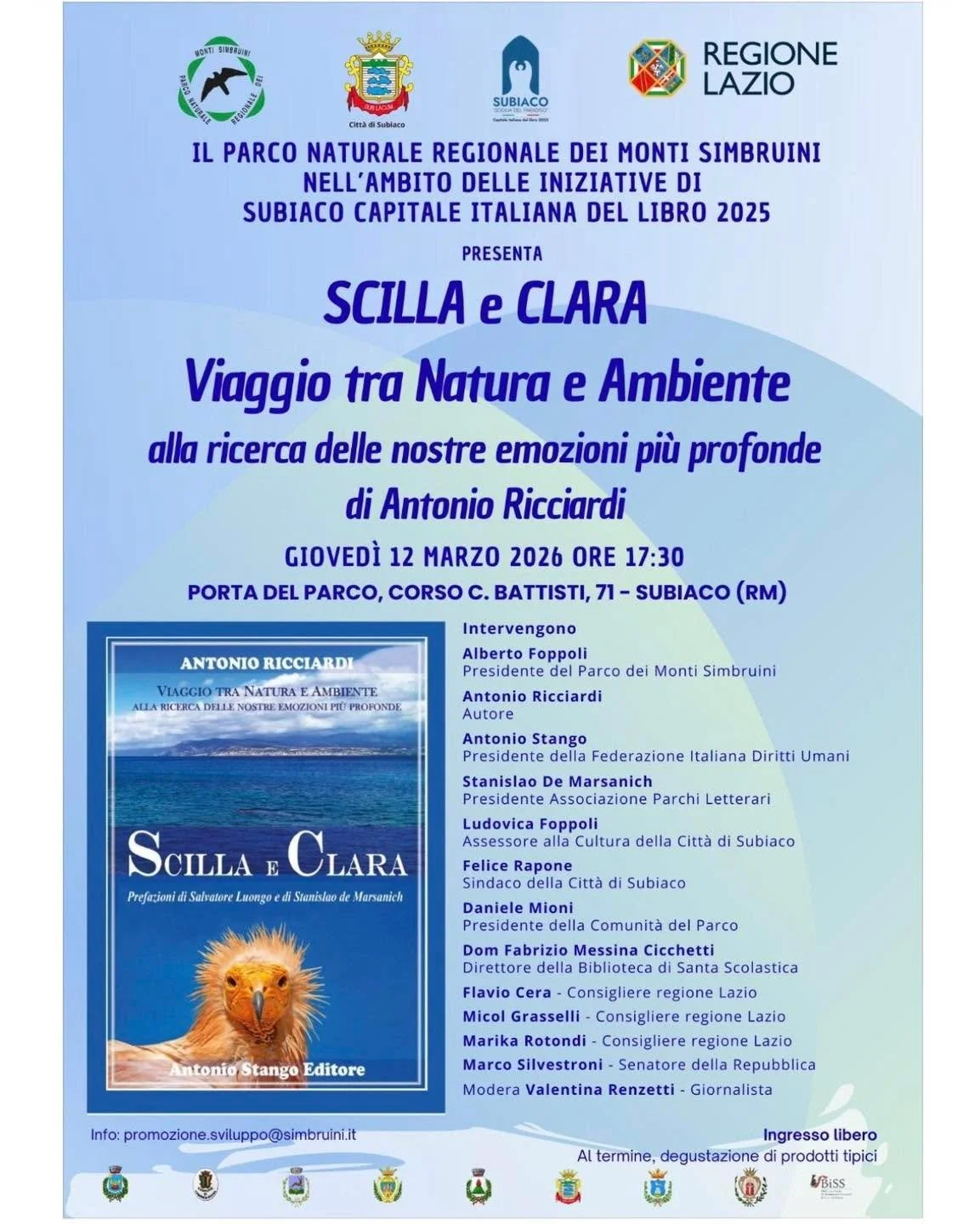 📚🌿 𝐔𝐧 𝐧𝐮𝐨𝐯𝐨 𝐚𝐩𝐩𝐮𝐧𝐭𝐚𝐦𝐞𝐧𝐭𝐨 𝐝𝐞𝐝𝐢𝐜𝐚𝐭𝐨 𝐚𝐥𝐥𝐚 𝐜𝐮𝐥𝐭𝐮𝐫𝐚, 𝐚𝐥𝐥𝐚 𝐧𝐚𝐭𝐮𝐫𝐚 𝐞 𝐚𝐥𝐥𝐞 𝐞𝐦𝐨𝐳𝐢𝐨𝐧𝐢 

Il Parco Naturale Regionale dei Monti Simbruini, nell&rsquo;ambito delle iniziative di Subiaco Capitale Itali