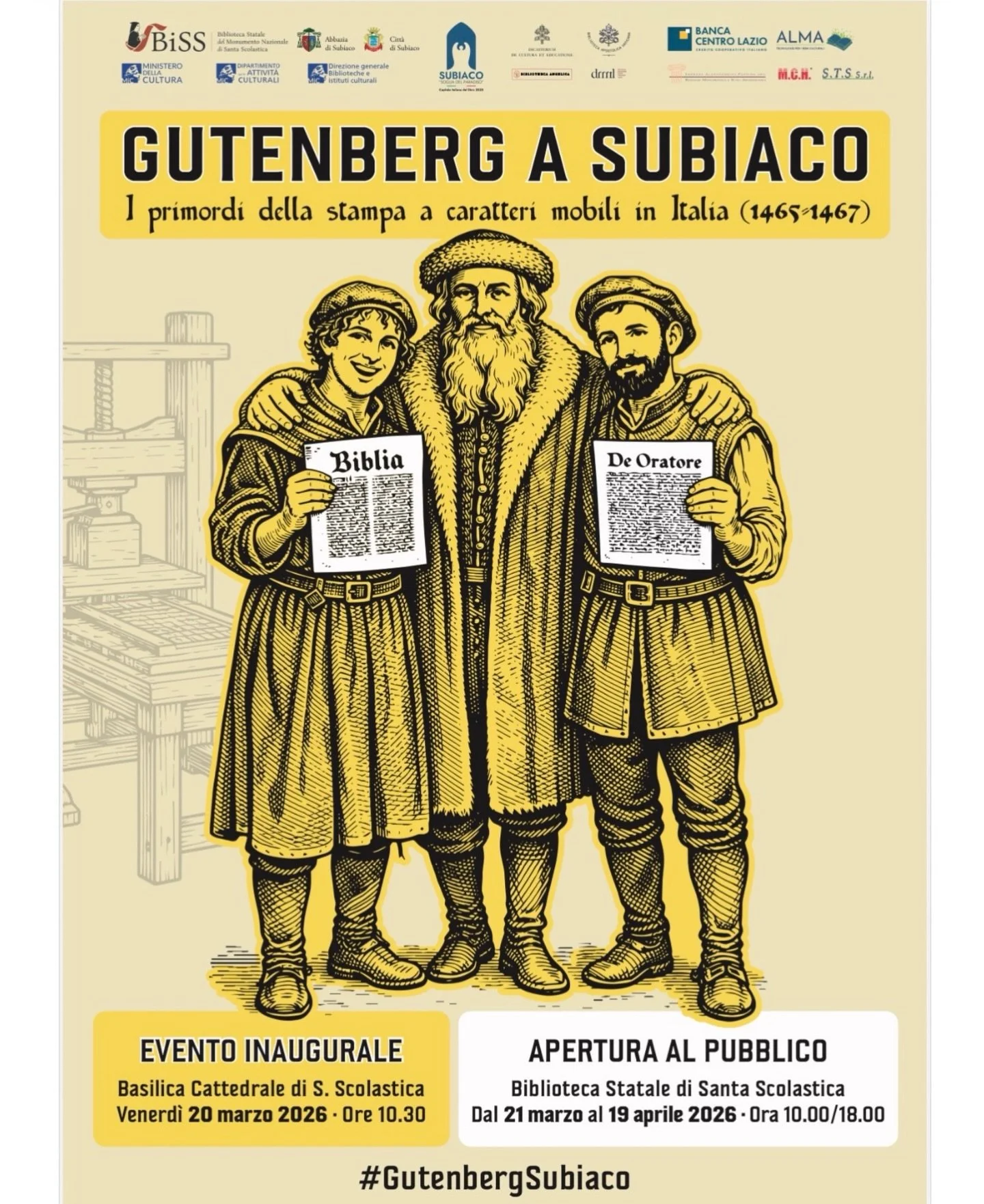 𝐃𝐨𝐯𝐞 𝐧𝐚𝐬𝐜𝐞 𝐢𝐥 𝐟𝐮𝐭𝐮𝐫𝐨: 𝐒𝐮𝐛𝐢𝐚𝐜𝐨 𝐜𝐞𝐥𝐞𝐛𝐫𝐚 𝐥&rsquo;𝐚𝐥𝐛𝐚 𝐝𝐞𝐥𝐥𝐚 𝐬𝐭𝐚𝐦𝐩𝐚 ✨

C&rsquo;&egrave; un luogo, nel cuore della storia italiana, in cui le parole hanno imparato a moltiplicarsi, a viaggiare, a diventare pa