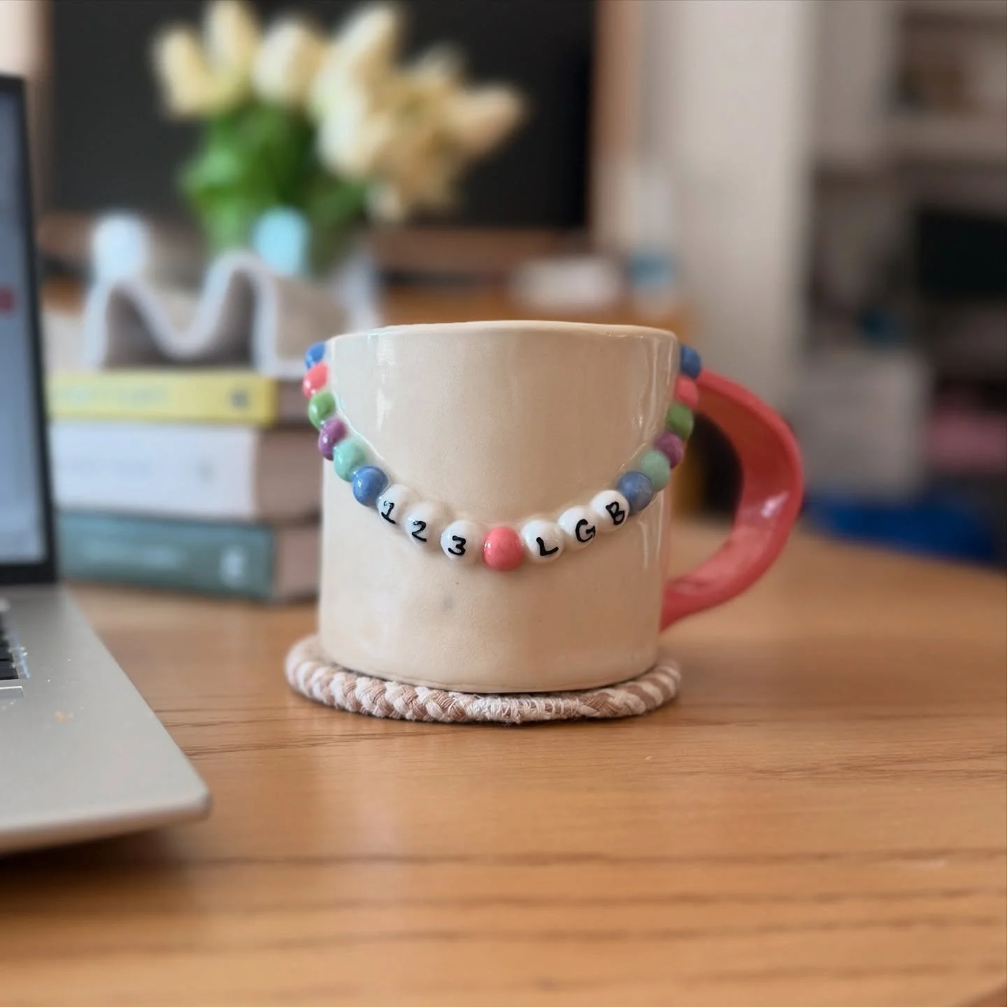 1, 2, 3, LETS GO B*TCH! T-5 hours until we enter our Showgirl Era, and I&rsquo;m here for it! #mugoftheday #swiftie #handmadeceramics