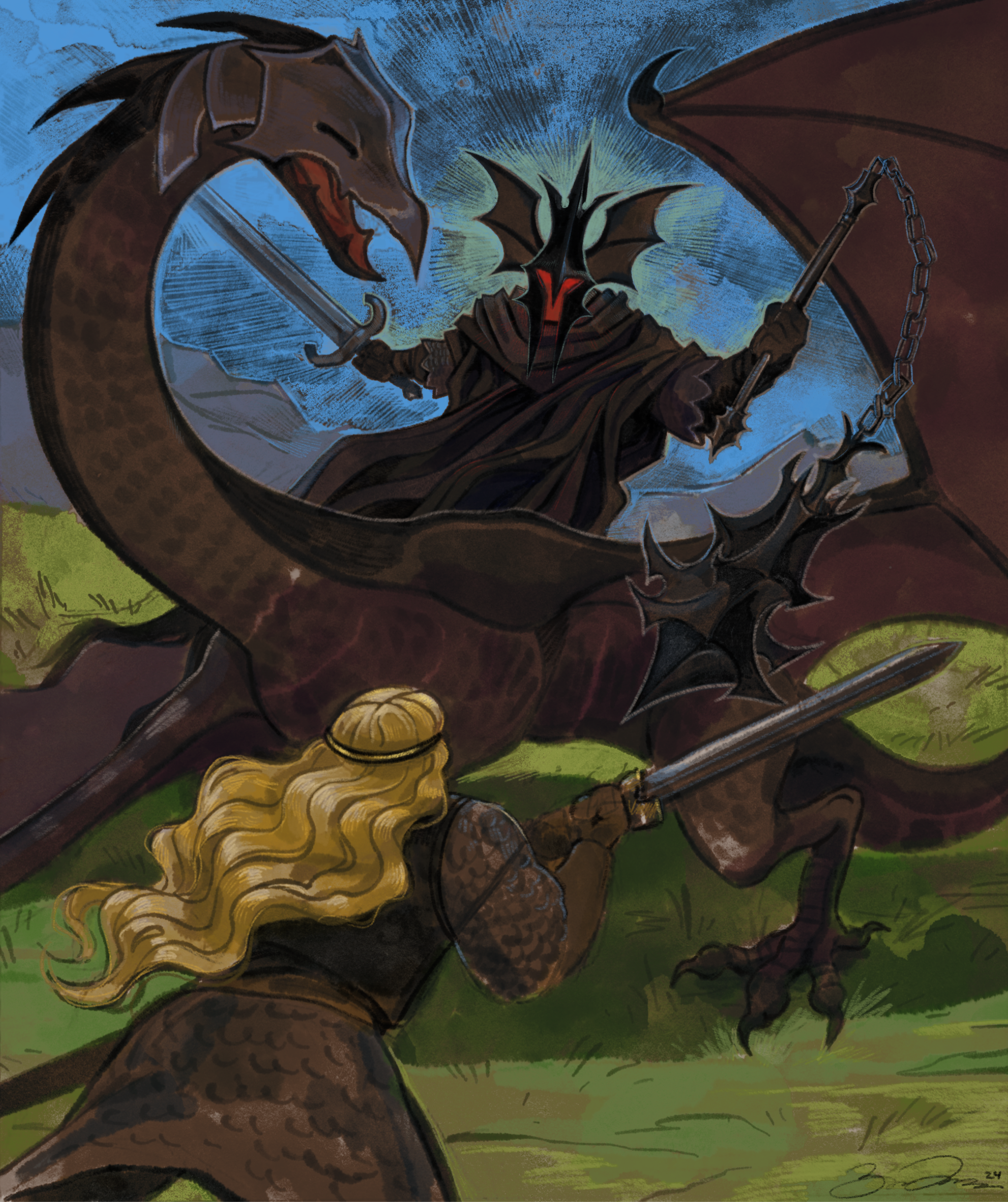 "Eowyn Faces the Witch King of Angmar", 2024