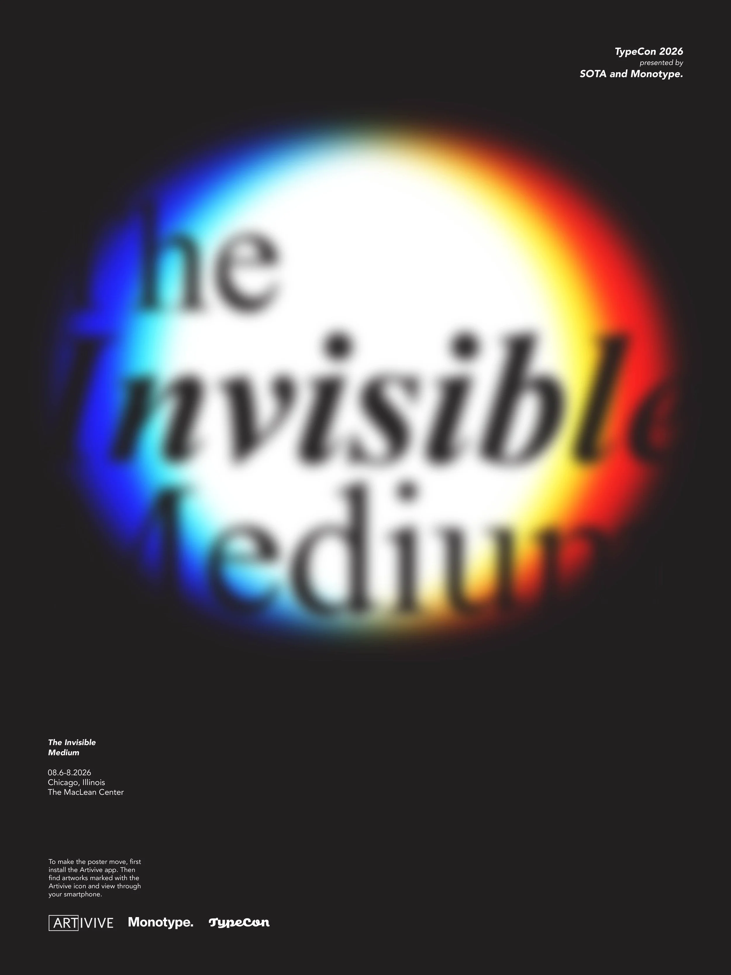 TypeCon 2026 :: The Invisible Medium Motion Poster