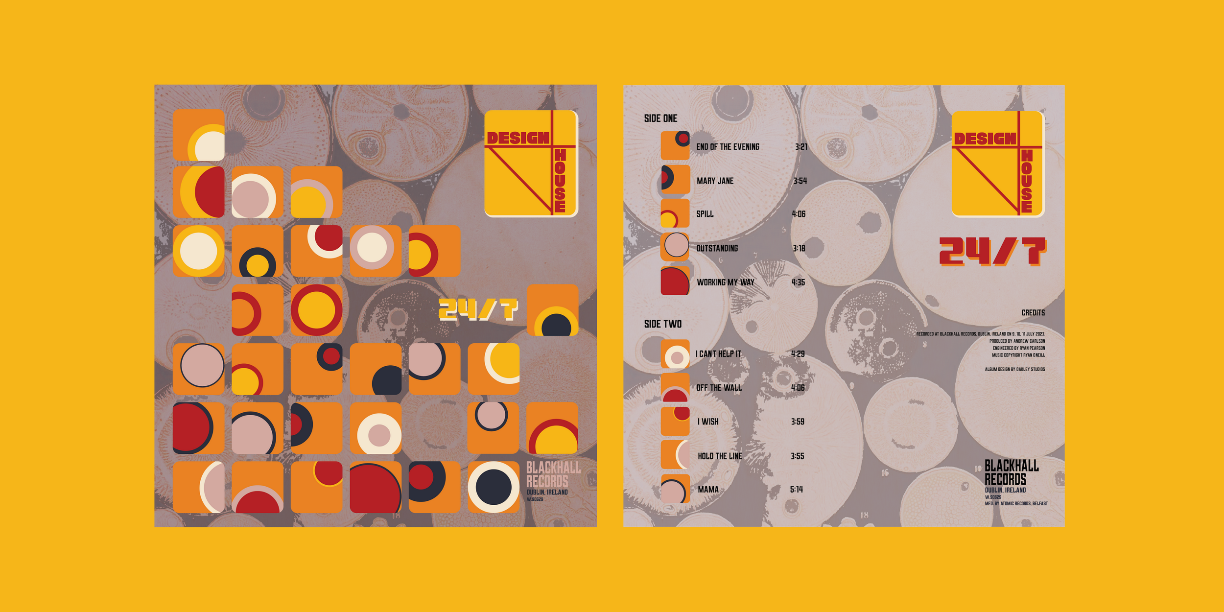 Vinyl Record Cover, Front and Back