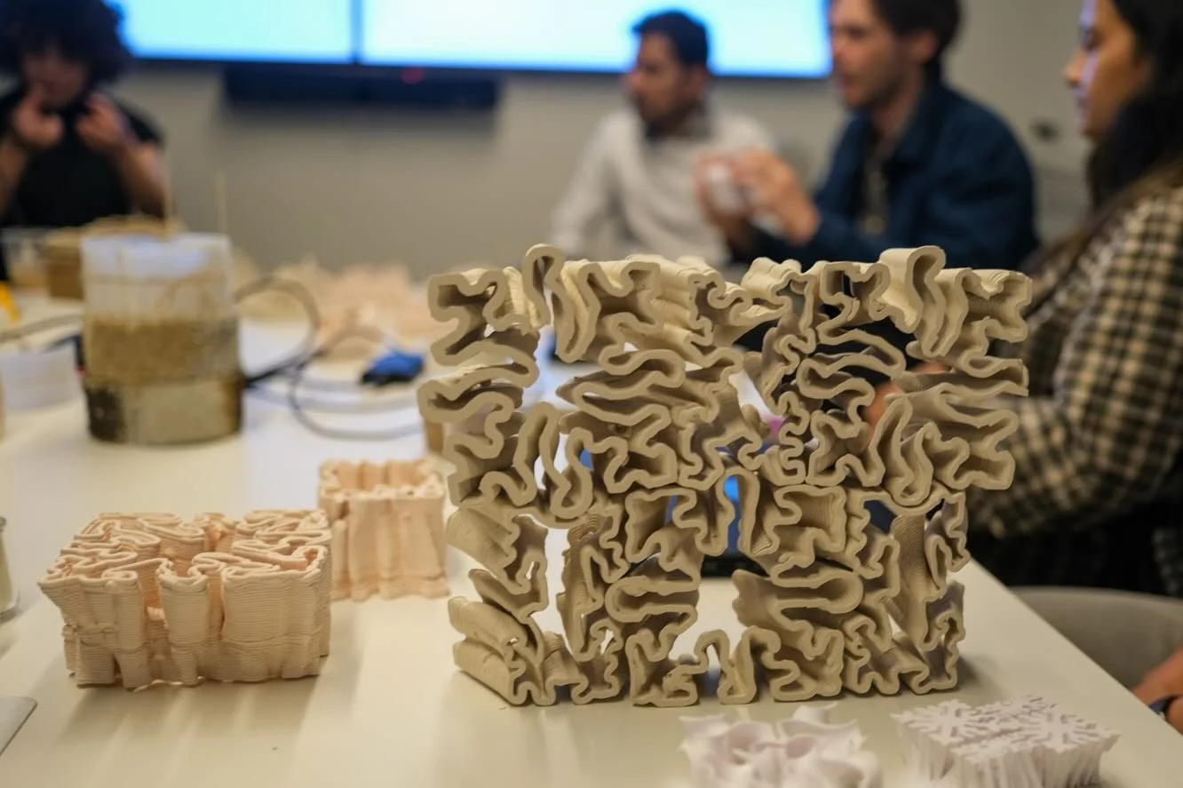 EoFM founders Andrei and Alexey had the privilege of joining the final review for Robotic Craft, led by @negarkalantar with students from @cca_arch_div . 

This hands-on research course explored the intersection of robotics, materiality, and digital 